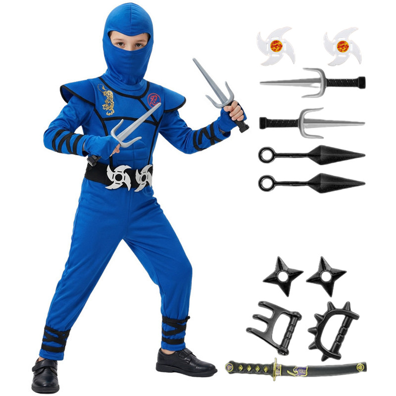 Kids Toys Japan - Costume da ninja nero e blu