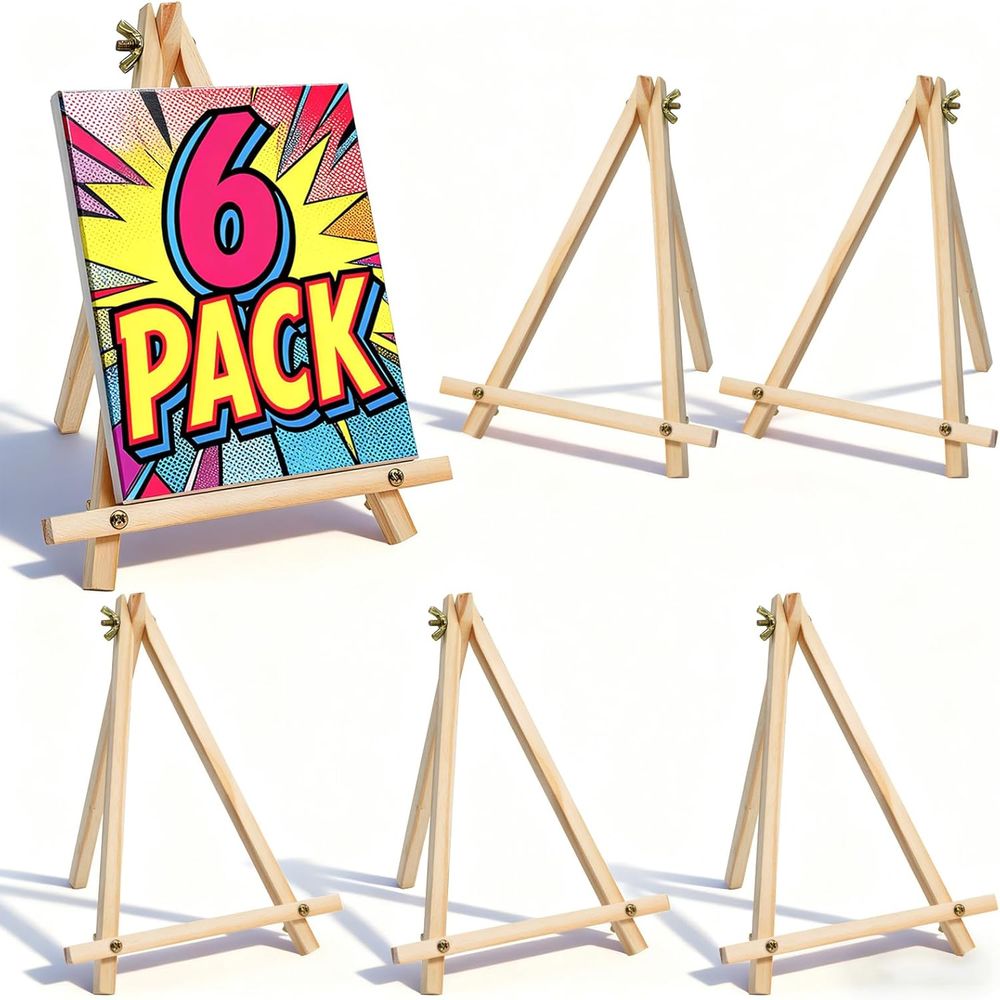 Kids Art Easel - Set di 6 Cavalletti in Legno
