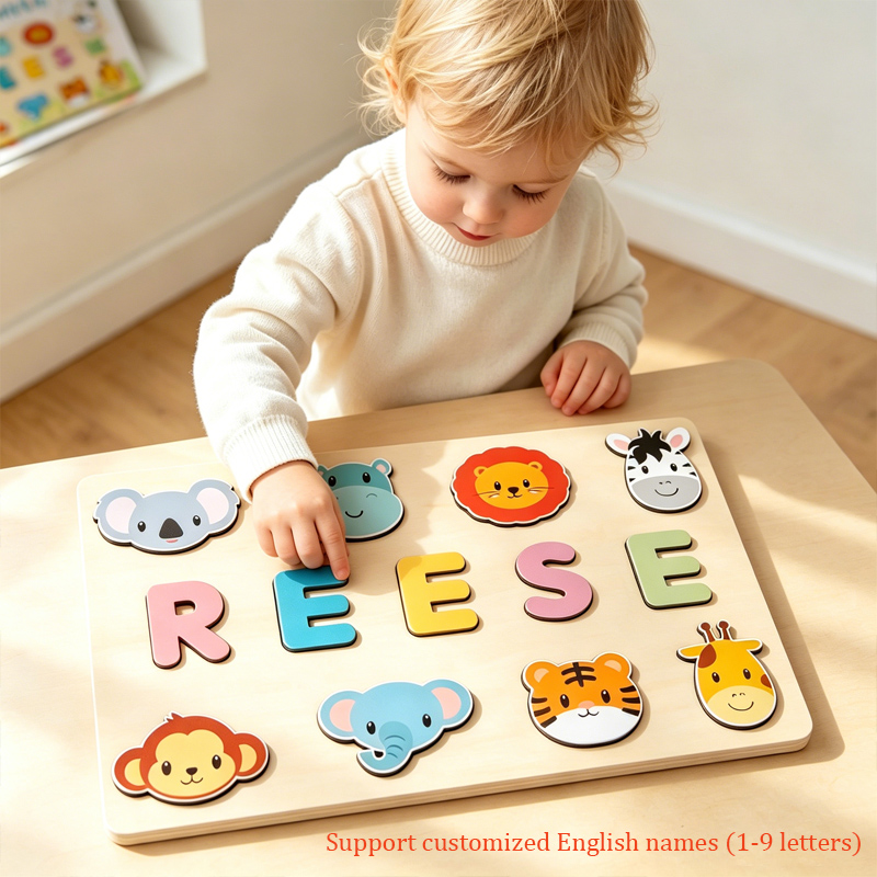 Kids Toys Names - Puzzle in legno personalizzato Montessori Nome