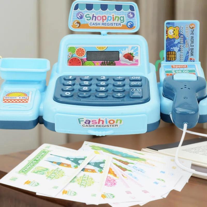 Toy Cash Register - Set Registratore di Cassa Elettronico per