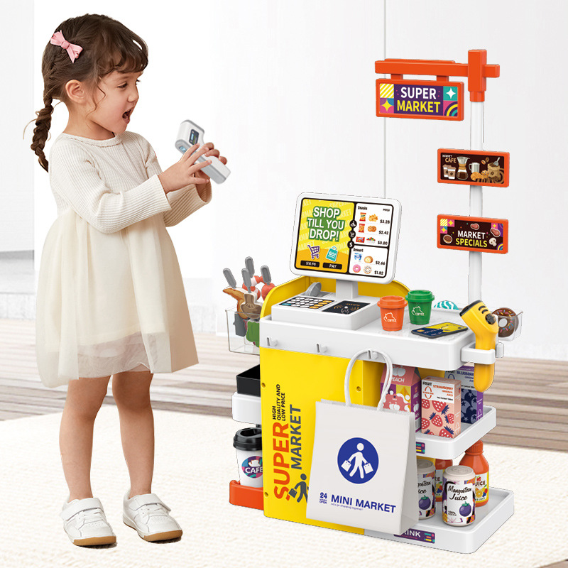 Toy Cash Register - Mini Supermercato Giocattolo per Bambini con