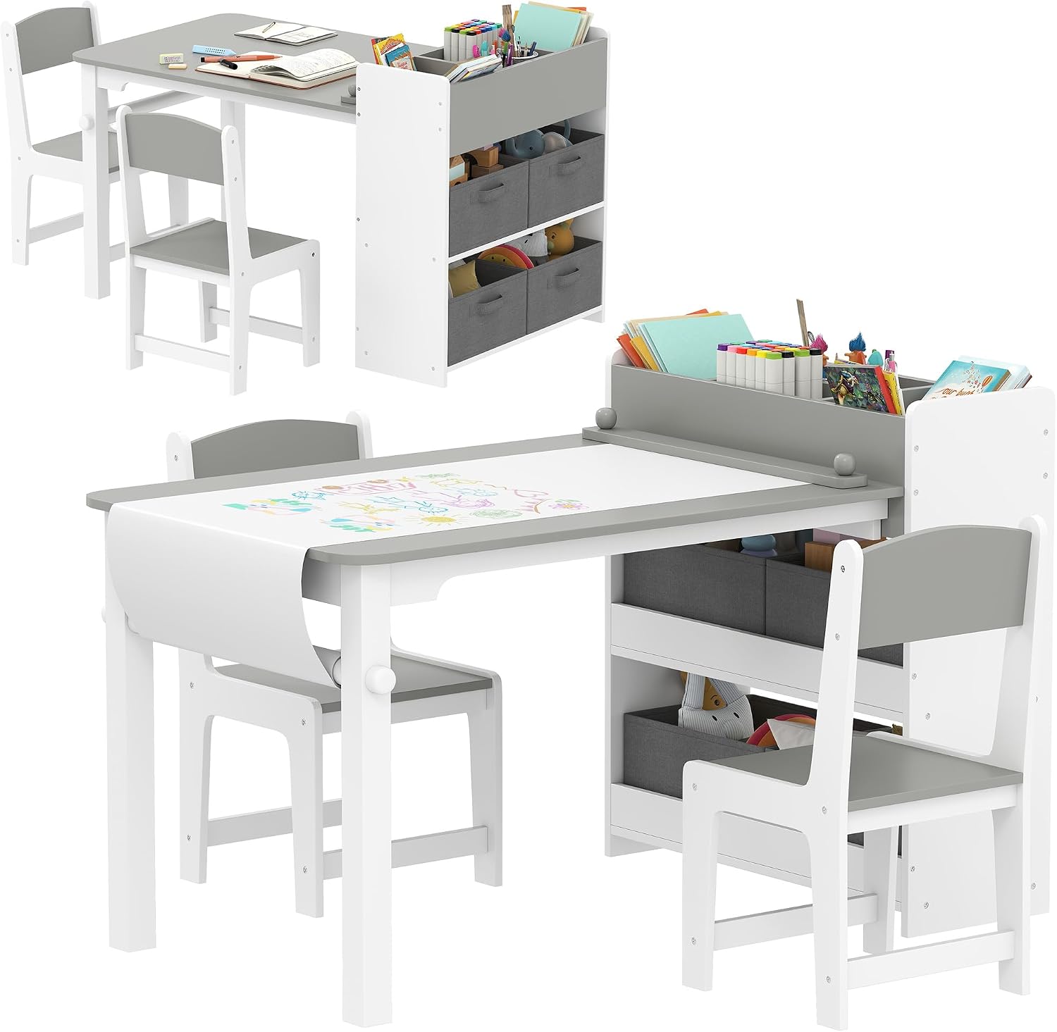 Kids Art Easel - Set Tavolo Artistico e Sedia per