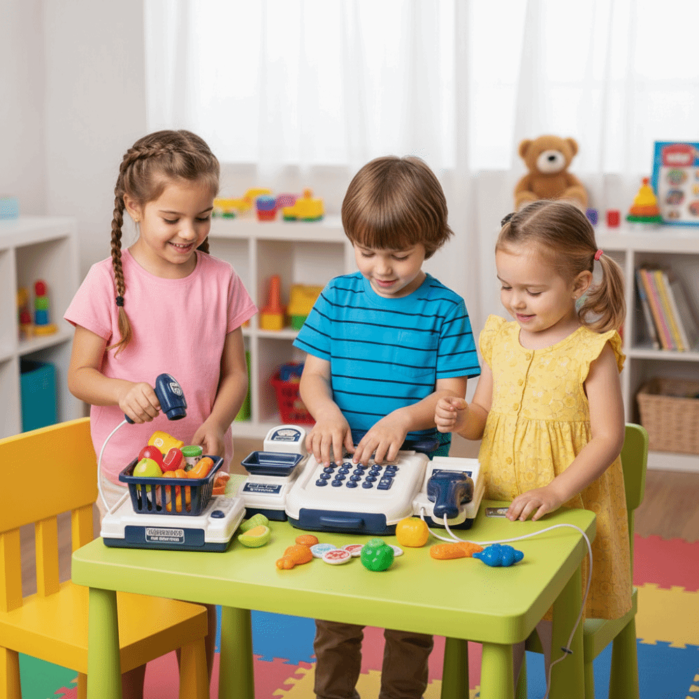 Toy Cash Register - Puzzle di Simulazione Registratore di Cassa