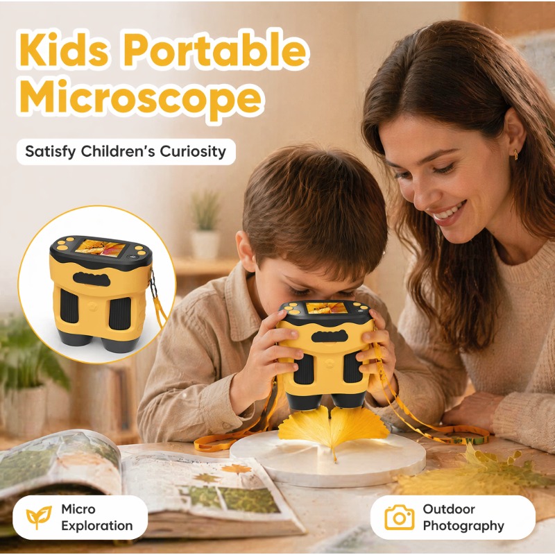 Kids Toys Top View - Microscopio Digitale 4K 1000X per Bambini