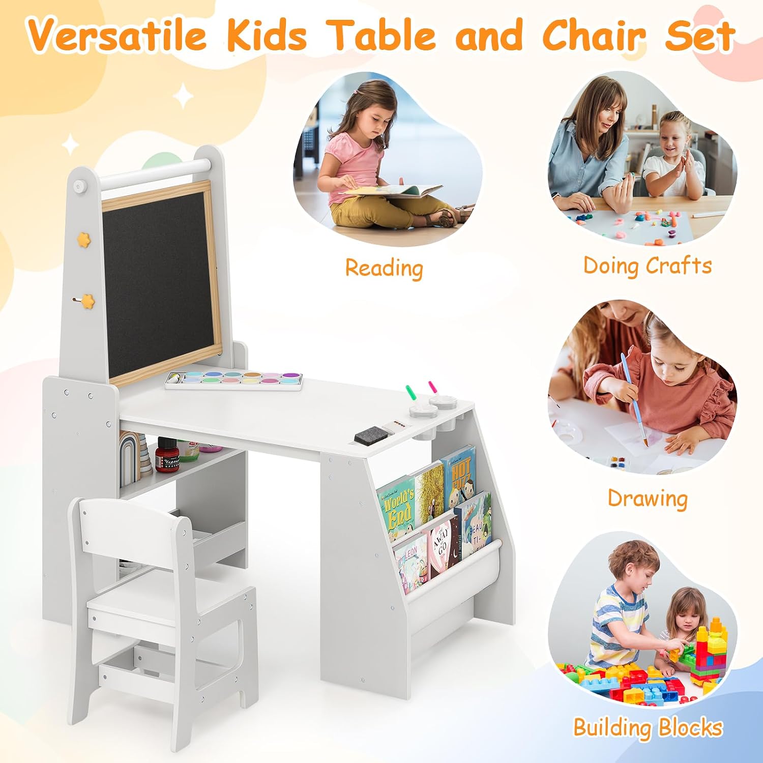Set Tavolo e Sedia per Bambini - Kids Art Easel recensione e prezzo