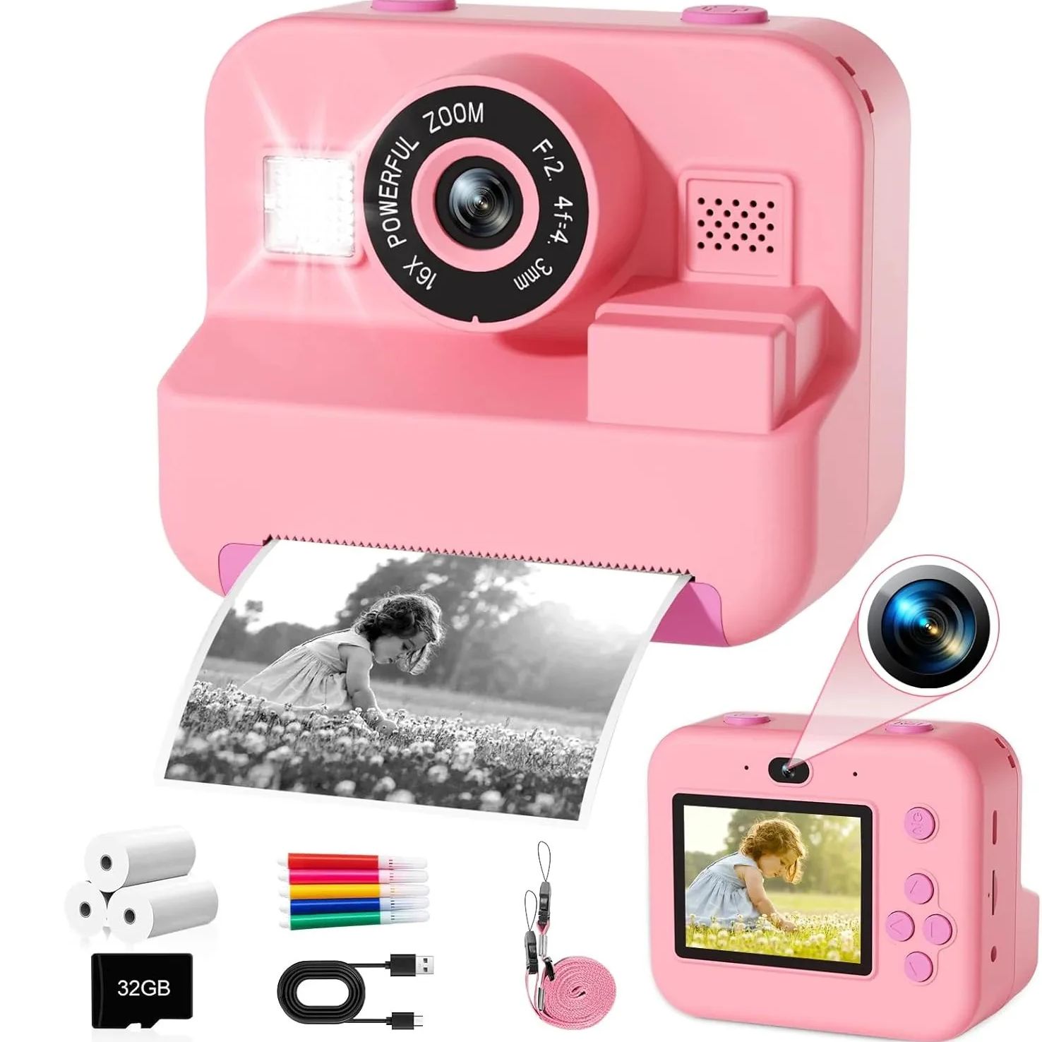 newInstant Print Camera con sc - Kids Toys Top View recensione e prezzo